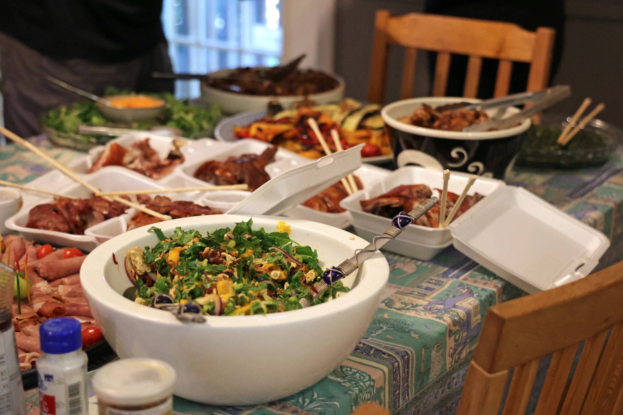 Chef-prepared meal spread ready for delivery