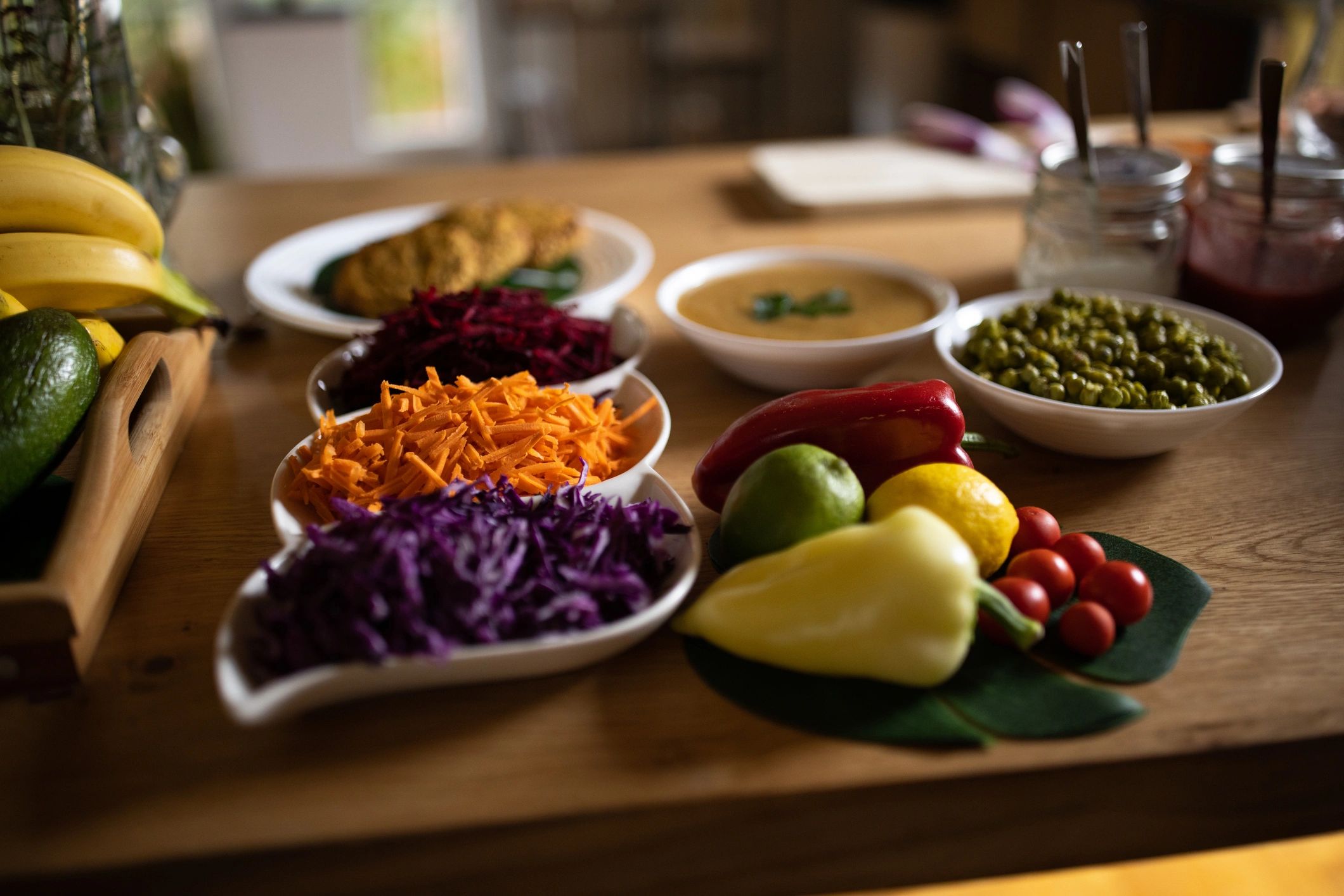Fresh vegetables and ingredients ready for healthy meal preparation